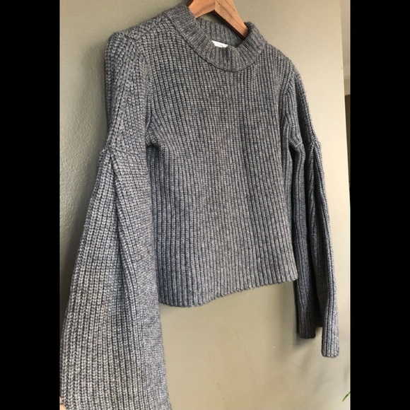 Grey Endless Rose sweater , Bell sleeves- small - Picture 1 of 7